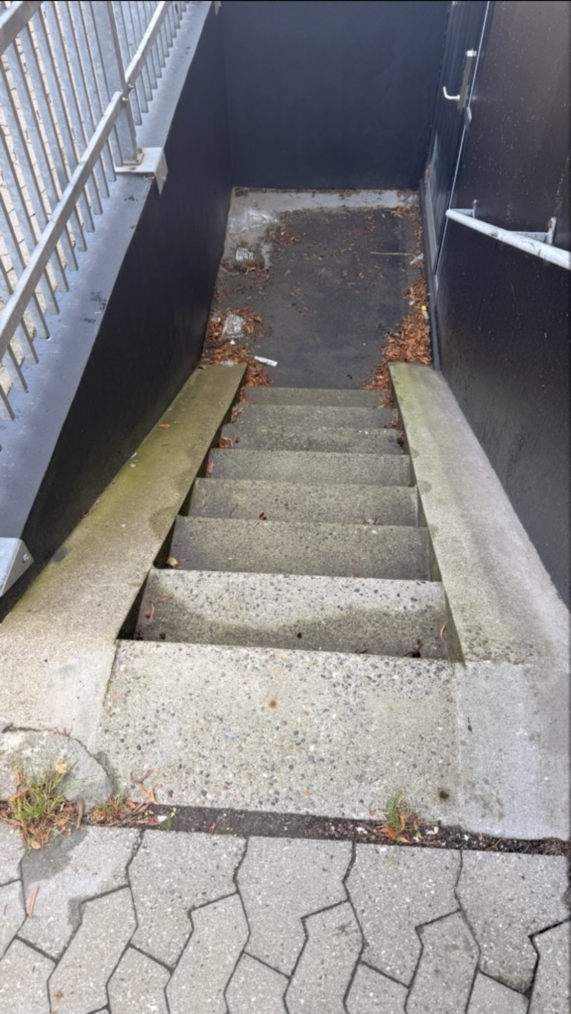Betontrappe før